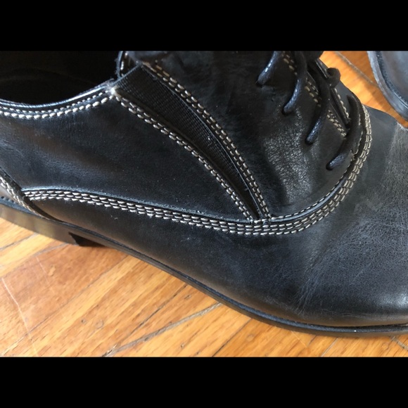 Donald J Pilmer custom Italian leather blue/grey dress shoes - Picture 3 of 3